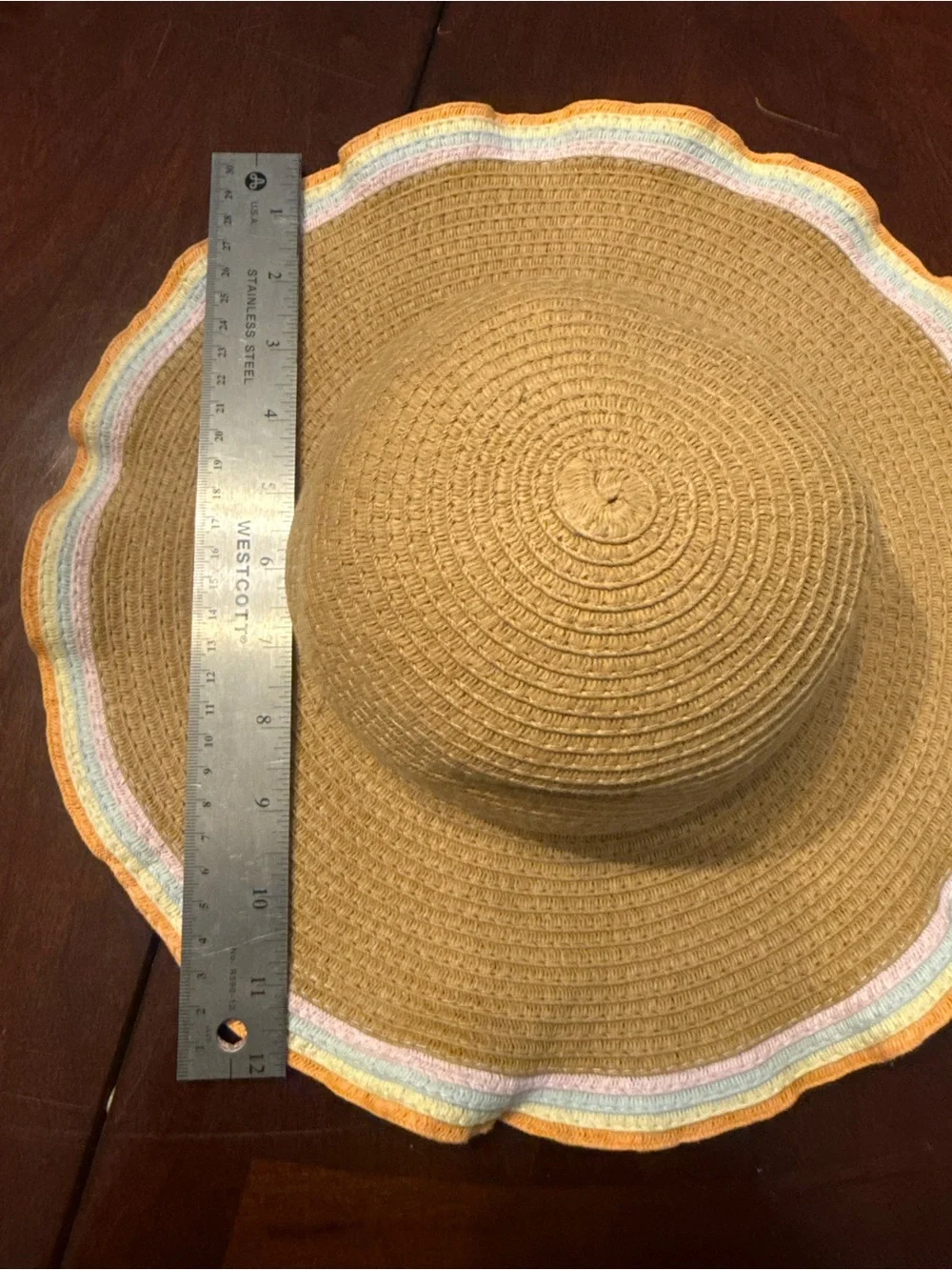 3 Girls' Sun Hats with Pom-Pom Trim, ribbon trim and denim reversible